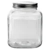 Anchor Hocking Cracker Jar W/ Brushed Metal Cover 1 Gal