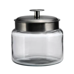 Anchor Hocking Montana Jar With Brushed Metal Lid, 48 Oz