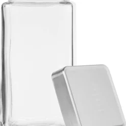 Anchor Hocking Stackable Jar With Brushed Aluminum Lid, 2-Quart -OXO shop anchor hocking anchor hocking stackable jar with b 2