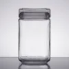 Anchor Hocking Stackable Square Jar W/ Glass Cover 1.5 Qt.