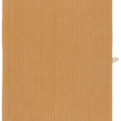 Danica Heirloom Ochre Stripe Linen And Cotton Dishtowel