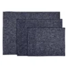 Harman ''Well Kept'' Heathered Drying Mats Navy Set Of 3