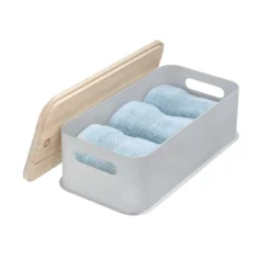 Interdesign ECO Plastic Medium Storage Bin 8.4 X16.9'' With Handles -OXO shop interdesign interdesign eco plastic medium storage 2