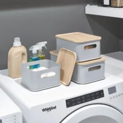 Interdesign ECO Plastic Medium Storage Bin 8.4 X16.9'' With Handles -OXO shop interdesign interdesign eco plastic medium storage 3