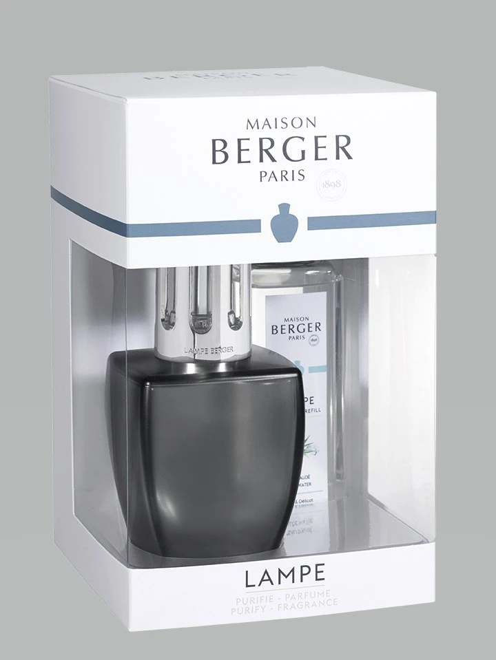 Lampe Berger June Grey Satin Lamp Gift Set - Aloe Vera Water 4 Lampe Berger June Grey Satin Lamp Gift Set - Aloe Vera Water - Image 2