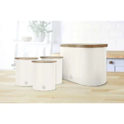 Nordic Collection Bread Tin With Bamboo Lid, White 9 Nordic Collection Bread Tin With Bamboo Lid, White -OXO shop nordic collection bread tin with bamboo lid white 1