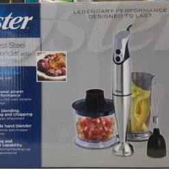 Oster® Oster Hand Blender With Chopper And Cup - White - New