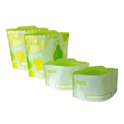 Russbe Reusable Snack & Sandwich Bags - Set Of 4 Green -OXO shop russbe reusable snack sandwich bags set of 4 green 4