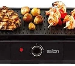 Salton Portable Indoor Barbecue With Grill 40 X 24 Cm No Smoke