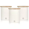 Set Of 3 Nordic Collection Storage Canisters With Bamboo Lid, 1.84l