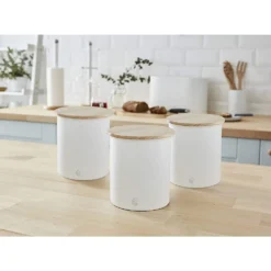 Set Of 3 Nordic Collection Storage Canisters With Bamboo Lid, 1.84l -OXO shop set of 3 nordic collection storage canisters with 2