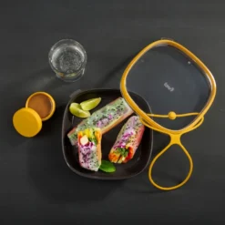 Fuel Dinnerware Lunch Plate Grey 28 Oz -OXO shop trudeau fuel dinnerware lunch plate grey 28 oz 1